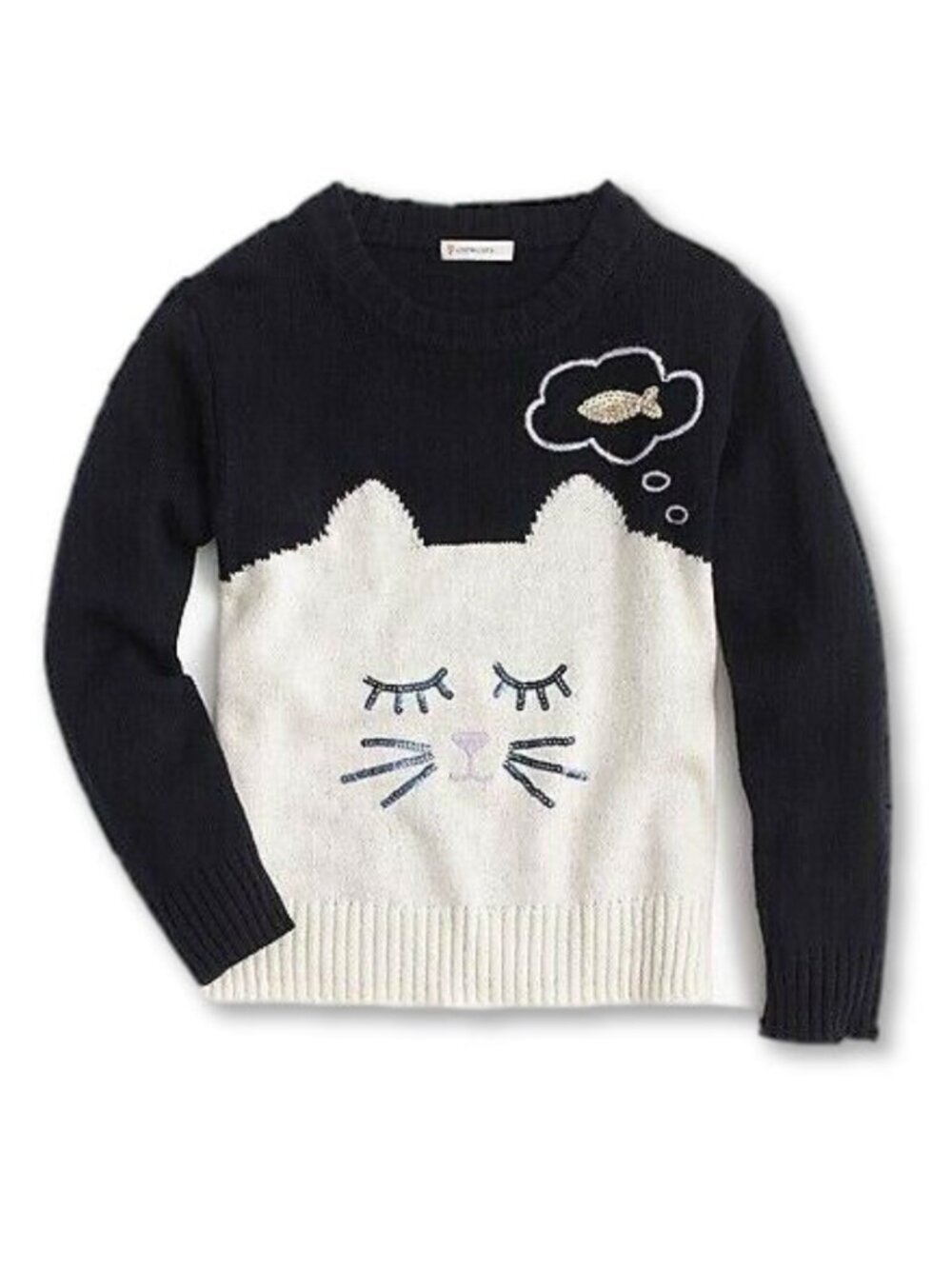Crewcuts Dream Cat Sweater, size 8